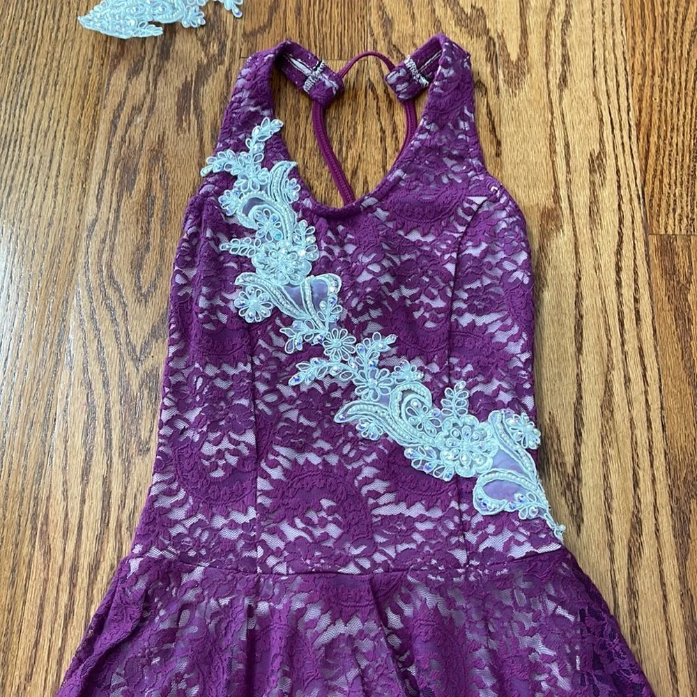 révérence purple ballet/ lyrical dance costume & hairpiece - Picture 2 of 6